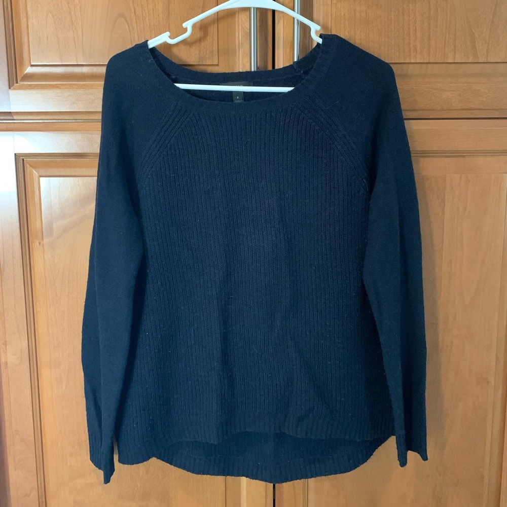 JCrew Navy Sweater with Elbow Patches